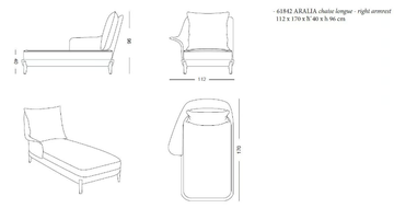 ARALIA - Upholstered fabric Garden daybed by Samuele Mazza Outdoor - view 3